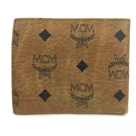 Authentic MCM Logo Visetos Leather Bifold Wallet - Picture 7 of 12